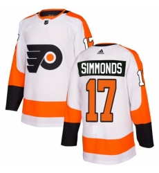 Youth Adidas Philadelphia Flyers #17 Wayne Simmonds Authentic White Away NHL Jersey