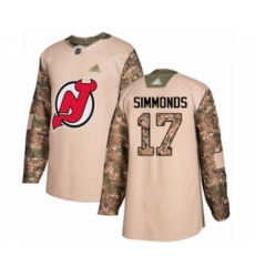 Youth New Jersey Devils #17 Wayne Simmonds Authentic Camo Veterans Day Practice Hockey Jersey