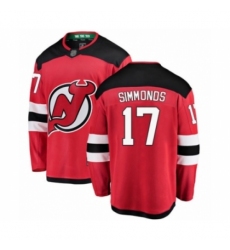 Youth New Jersey Devils #17 Wayne Simmonds Fanatics Branded Red Home Breakaway Hockey Jersey