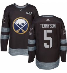 Men's Adidas Buffalo Sabres #5 Matt Tennyson Authentic Black 1917-2017 100th Anniversary NHL Jersey Men's Adidas Buffalo Sabres #5 Matt Tennyson Authentic Black 1917-2017 100th Anniversary NHL Jersey