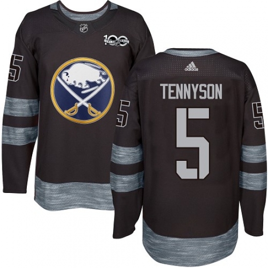 Men's Adidas Buffalo Sabres #5 Matt Tennyson Authentic Black 1917-2017 100th Anniversary NHL Jersey Men's Adidas Buffalo Sabres #5 Matt Tennyson Authentic Black 1917-2017 100th Anniversary NHL Jersey