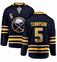 Men's Buffalo Sabres #5 Matt Tennyson Fanatics Branded Navy Blue Home Breakaway NHL Jersey