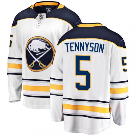 Men's Buffalo Sabres #5 Matt Tennyson Fanatics Branded White Away Breakaway NHL Jersey Men's Buffalo Sabres #5 Matt Tennyson Fanatics Branded White Away Breakaway NHL Jersey