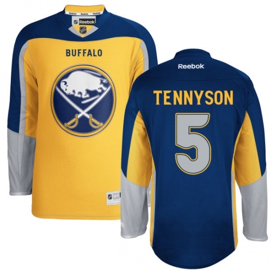 Men's Reebok Buffalo Sabres #5 Matt Tennyson Authentic Gold New Third NHL Jersey Men's Reebok Buffalo Sabres #5 Matt Tennyson Authentic Gold New Third NHL Jersey