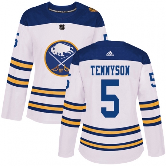Women's Adidas Buffalo Sabres #5 Matt Tennyson Authentic White 2018 Winter Classic NHL Jersey Women's Adidas Buffalo Sabres #5 Matt Tennyson Authentic White 2018 Winter Classic NHL Jersey