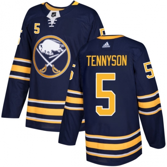 Youth Adidas Buffalo Sabres #5 Matt Tennyson Premier Navy Blue Home NHL Jersey Youth Adidas Buffalo Sabres #5 Matt Tennyson Premier Navy Blue Home NHL Jersey