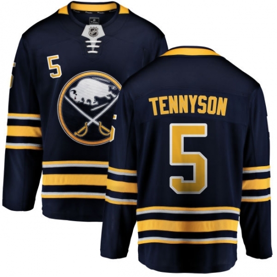 Youth Buffalo Sabres #5 Matt Tennyson Fanatics Branded Navy Blue Home Breakaway NHL Jersey Youth Buffalo Sabres #5 Matt Tennyson Fanatics Branded Navy Blue Home Breakaway NHL Jersey