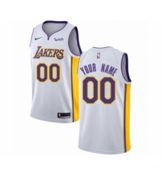 Men's Los Angeles Lakers Customized Authentic White Basketball Jersey - Association Edition