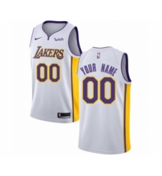 Women's Los Angeles Lakers Customized Authentic White Basketball Jersey - Association Edition