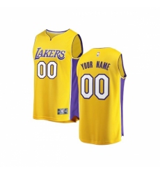 Youth Los Angeles Lakers Fanatics Branded Gold 2017/18 Fast Break Custom Replica Jersey - Icon Edition