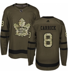 Men's Adidas Toronto Maple Leafs #8 Connor Carrick Authentic Green Salute to Service NHL Jersey