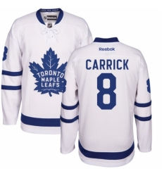 Men's Reebok Toronto Maple Leafs #8 Connor Carrick Authentic White Away NHL Jersey