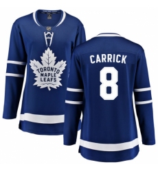 Women's Toronto Maple Leafs #8 Connor Carrick Fanatics Branded Royal Blue Home Breakaway NHL Jersey