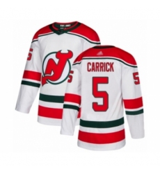 Youth New Jersey Devils #5 Connor Carrick Authentic White Alternate Hockey Jersey