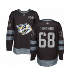Men's Nashville Predators #68 Philip Tomasino Authentic Black 1917-2017 100th Anniversary Hockey Jersey Men's Nashville Predators #68 Philip Tomasino Authentic Black 1917-2017 100th Anniversary Hockey Jersey