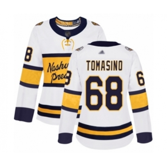 Women's Nashville Predators #68 Philip Tomasino Authentic White 2020 Winter Classic Hockey Jersey Women's Nashville Predators #68 Philip Tomasino Authentic White 2020 Winter Classic Hockey Jersey