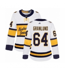 Women's Nashville Predators #64 Mikael Granlund Authentic White 2020 Winter Classic Hockey Jersey