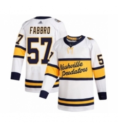 Men's Nashville Predators #57 Dante Fabbro Authentic White 2020 Winter Classic Hockey Jersey
