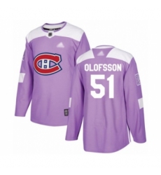 Youth Montreal Canadiens #51 Gustav Olofsson Authentic White Away Hockey Jersey