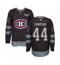 Men's Montreal Canadiens #44 Nate Thompson Authentic Black 1917-2017 100th Anniversary Hockey Jersey