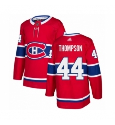 Men's Montreal Canadiens #44 Nate Thompson Authentic Red Home Hockey Jersey