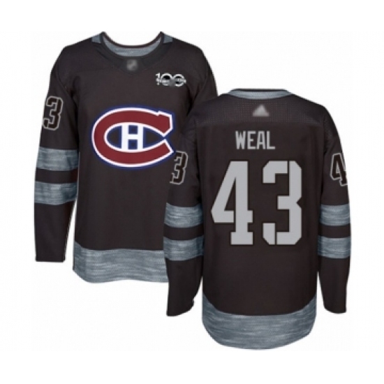 Men's Montreal Canadiens #43 Jordan Weal Authentic Black 1917-2017 100th Anniversary Hockey Jersey Men's Montreal Canadiens #43 Jordan Weal Authentic Black 1917-2017 100th Anniversary Hockey Jersey