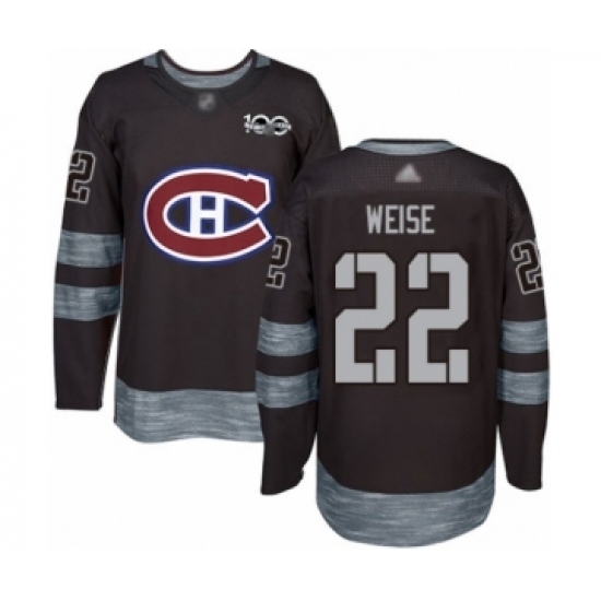 Men's Montreal Canadiens #22 Dale Weise Authentic Black 1917-2017 100th Anniversary Hockey Jersey Men's Montreal Canadiens #22 Dale Weise Authentic Black 1917-2017 100th Anniversary Hockey Jersey