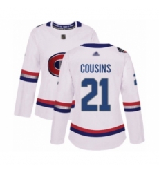 Women's Montreal Canadiens #21 Nick Cousins Authentic White 2017 100 Classic Hockey Jersey Women's Montreal Canadiens #21 Nick Cousins Authentic White 2017 100 Classic Hockey Jersey