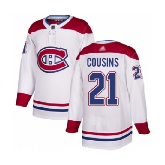 Youth Montreal Canadiens #21 Nick Cousins Authentic White Away Hockey Jersey Youth Montreal Canadiens #21 Nick Cousins Authentic White Away Hockey Jersey