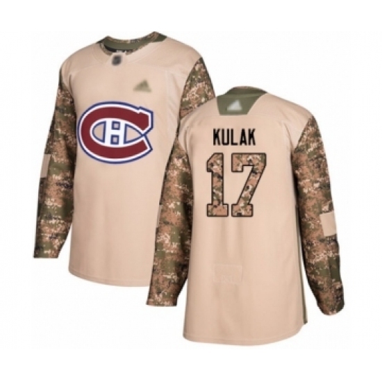 Men's Montreal Canadiens #17 Brett Kulak Authentic Camo Veterans Day Practice Hockey jersey Men's Montreal Canadiens #17 Brett Kulak Authentic Camo Veterans Day Practice Hockey jersey