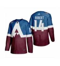 Men's Colorado Avalanche #14 Rene Robert Authentic Burgundy Blue 2020 Stadium Series Hockey Jersey