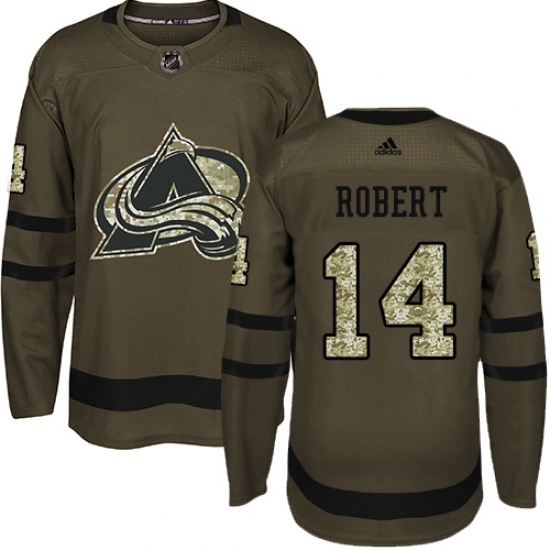 Youth Adidas Colorado Avalanche #14 Rene Robert Authentic Green Salute to Service NHL Jersey Youth Adidas Colorado Avalanche #14 Rene Robert Authentic Green Salute to Service NHL Jersey