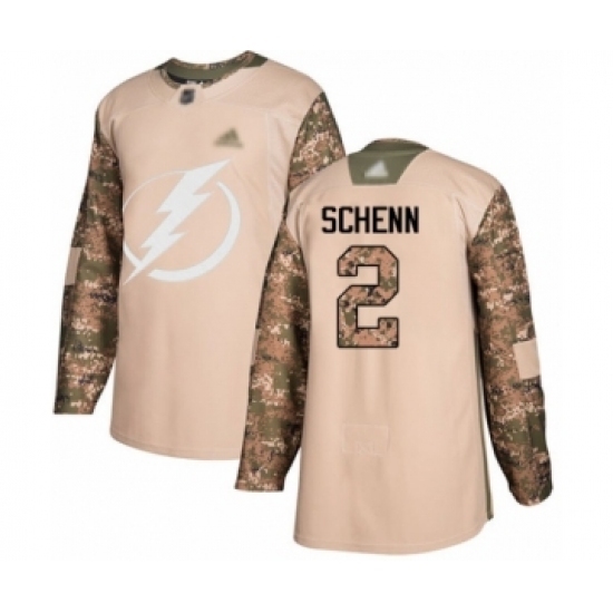 Men's Tampa Bay Lightning #2 Luke Schenn Authentic Camo Veterans Day Practice Hockey Jersey Men's Tampa Bay Lightning #2 Luke Schenn Authentic Camo Veterans Day Practice Hockey Jersey