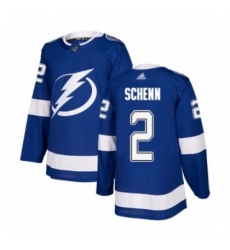 Men's Tampa Bay Lightning #2 Luke Schenn Authentic Royal Blue Home Hockey Jersey Men's Tampa Bay Lightning #2 Luke Schenn Authentic Royal Blue Home Hockey Jersey