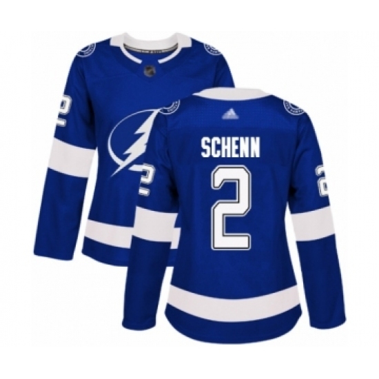 Women's Tampa Bay Lightning #2 Luke Schenn Authentic Royal Blue Home Hockey Jersey Women's Tampa Bay Lightning #2 Luke Schenn Authentic Royal Blue Home Hockey Jersey