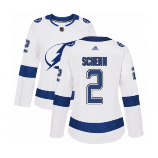 Women's Tampa Bay Lightning #2 Luke Schenn Authentic White Away Hockey Jersey Women's Tampa Bay Lightning #2 Luke Schenn Authentic White Away Hockey Jersey