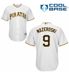 Youth Majestic Pittsburgh Pirates #9 Bill Mazeroski Authentic White Home Cool Base MLB Jersey