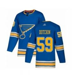 Men's St. Louis Blues #59 Jake Dotchin Authentic Navy Blue Alternate Hockey Jersey