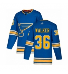 Youth St. Louis Blues #36 Nathan Walker Authentic Navy Blue Alternate Hockey Jersey