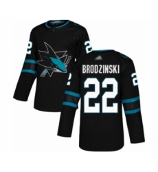 Youth San Jose Sharks #22 Jonny Brodzinski Authentic Black Alternate Hockey Jersey Youth San Jose Sharks #22 Jonny Brodzinski Authentic Black Alternate Hockey Jersey
