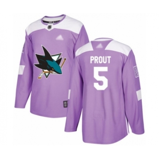 Youth San Jose Sharks #5 Dalton Prout Authentic Purple Fights Cancer Practice Hockey Jersey Youth San Jose Sharks #5 Dalton Prout Authentic Purple Fights Cancer Practice Hockey Jersey