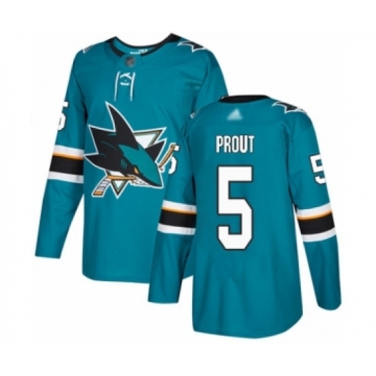 Youth San Jose Sharks #5 Dalton Prout Authentic Teal Green Home Hockey Jersey Youth San Jose Sharks #5 Dalton Prout Authentic Teal Green Home Hockey Jersey