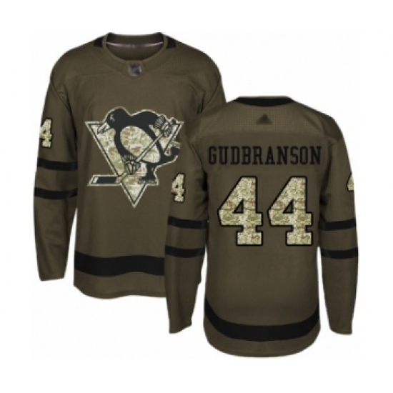 Youth Pittsburgh Penguins #44 Erik Gudbranson Authentic Green Salute to Service Hockey Jersey Youth Pittsburgh Penguins #44 Erik Gudbranson Authentic Green Salute to Service Hockey Jersey
