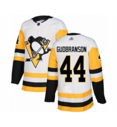 Youth Pittsburgh Penguins #44 Erik Gudbranson Authentic White Away Hockey Jersey