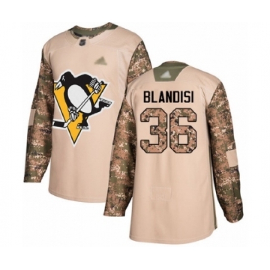Men's Pittsburgh Penguins #36 Joseph Blandisi Authentic Camo Veterans Day Practice Hockey Jersey Men's Pittsburgh Penguins #36 Joseph Blandisi Authentic Camo Veterans Day Practice Hockey Jersey