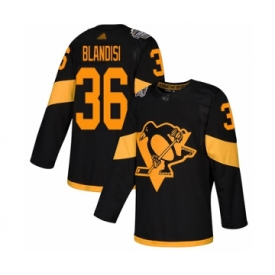 Women's Pittsburgh Penguins #36 Joseph Blandisi Authentic Black 2019 Stadium Series Hockey Jersey Women's Pittsburgh Penguins #36 Joseph Blandisi Authentic Black 2019 Stadium Series Hockey Jersey