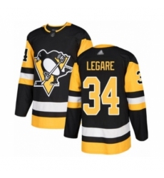 Men's Pittsburgh Penguins #34 Nathan Legare Authentic Black Home Hockey Jersey