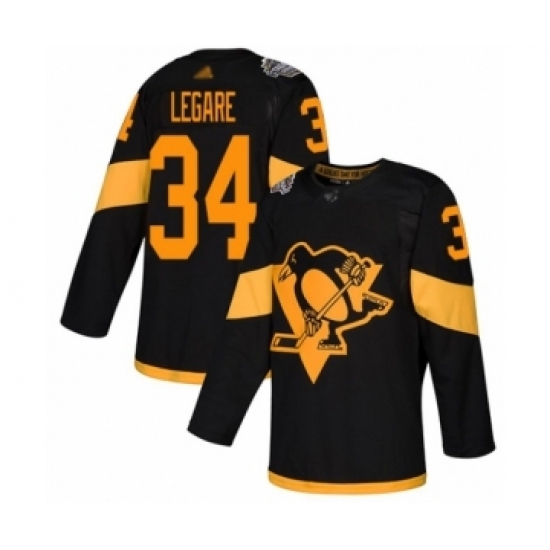 Women's Pittsburgh Penguins #34 Nathan Legare Authentic Black 2019 Stadium Series Hockey Jersey Women's Pittsburgh Penguins #34 Nathan Legare Authentic Black 2019 Stadium Series Hockey Jersey
