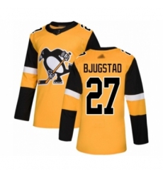 Men's Pittsburgh Penguins #27 Nick Bjugstad Authentic Gold Alternate Hockey Jersey