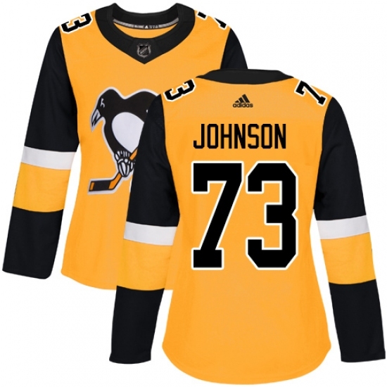 Women's Adidas Pittsburgh Penguins #73 Jack Johnson Authentic Gold Alternate NHL Jersey Women's Adidas Pittsburgh Penguins #73 Jack Johnson Authentic Gold Alternate NHL Jersey